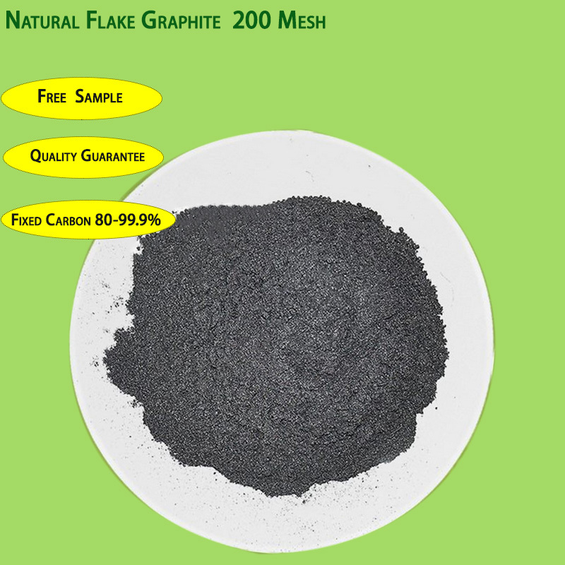 Natural Graphite Powder 200mesh Flake Graphite for Casting Coated Sand Industry Friction Reducer Industry High Carbon Lubricated Conductive Graphite Powder 